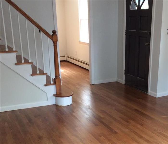 Residential property, wood floors, front door and staircase